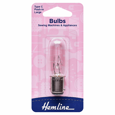 H130.L Sewing Machine Bulb: Bayonet: Large (4cm glass from top of metal bit)